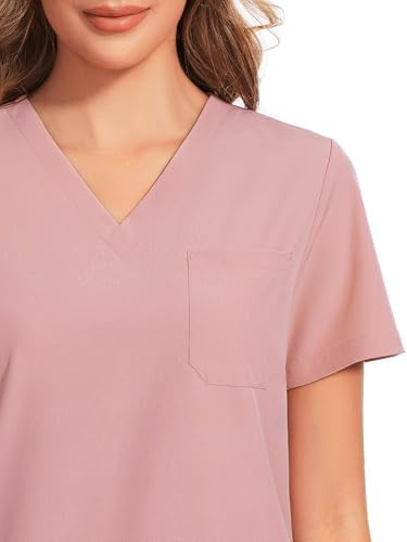 COZYFIT Scrubs for Women Set - Stretch V-Neck & Jogger Pant with 9 Pockets