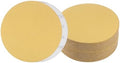 50pcs No Hole Sanding Discs- [ 8 Inch 60 Grit ] Round Hook and Loop Grip Sanding Pads Sheet Sandpaper for Automotive Woodworking Metal Polishing Use| Gold, Aluminum Oxide