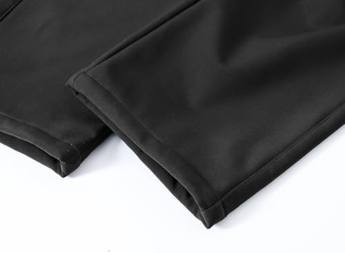 BASUDAM Men's Work Pants Softshell Winter Fleece Lined Insulated Outdoor