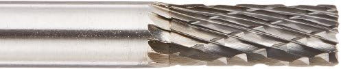 Drill America SB-1 Carbide Burr/Rotary File Cylindrical End-Cut Double Cut for Die Grinder 1/4" Dia. x 5/8" Cut Length with 1/4" Shank and 2" Overall Length, DUL Series