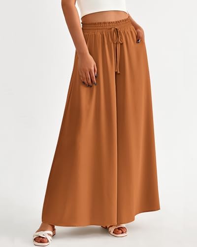 BTFBM Wide Leg Flowy Palazzo Pants for Women