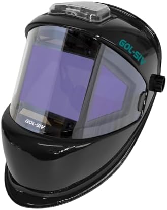 WHA100 Auto Darkening Welding Helmet-CE EN175 Certification-Solar&Battery Power-4 Sensors, 0.04ms Response Time-Optical Grade 1/1/1/2-True Color Wide View Screen-Shade 8-12 for SMAW, MIG, TIG, GTAW