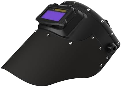 SHINE Leather Auto Darkening Welding Helmet, 1/1/1/2 True Color Flip-up Welding Mask,2x4 1/4 Variable Shade 4/9-13 Welding Hood