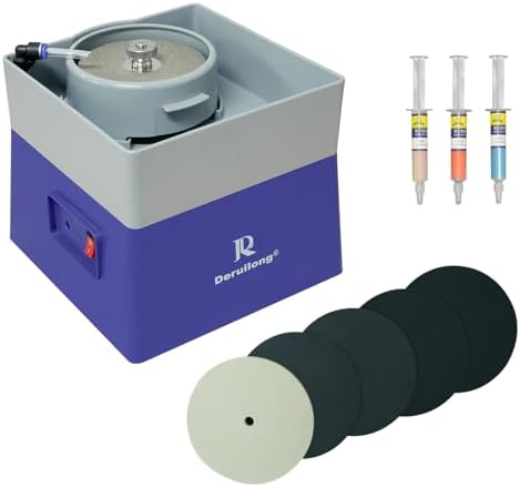 4” Flat Grinding Machine - Grinding Equipment - Shaping and Polishing Tools, Resin Mineral Rock Polishing Machines, Grinding Machines, Includes Rock Mineral Polishing Machine Accessory Kit