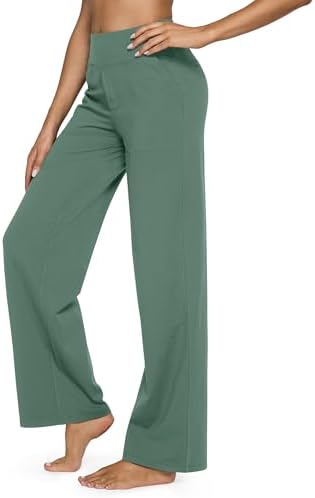 G4Free Yoga Pants for Women Wide Leg Pants with Pockets High Waisted