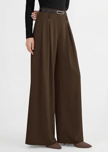 PRETTYGARDEN Womens Wide Leg Dress Pants Flowy Trousers