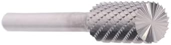 Drill America SB-3 Carbide Burr/Rotary File Cylindrical End-Cut Double Cut for Die Grinder 3/8" Dia. x 3/4" Cut Length with 1/4" Shank and 2-1/2" Overall Length, DUL Series