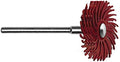 Dedeco Sunburst Radial Bristle Discs 6-Pack - 7/8" Curved 4-Ply Mounted Discs - Red 220 Grit (Standard) - Aluminum Oxide for Polishing & Finishing