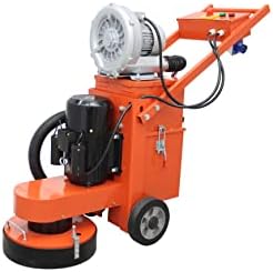 INTSUPERMAI Concrete Floor Polisher Hand-push Cement Ground Grinder Terrazzo Ground Grinding Machine Adjustable Floor Surfacing Grinder Floor Ground Polishing Machine with Vacuum Fan 220V
