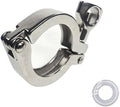 1pcs Heavy Duty Sanitary Stainless Steel Tri Clamp with Silicone Gasket- 304 Stainless Steel Quick Connection Device(91mm)