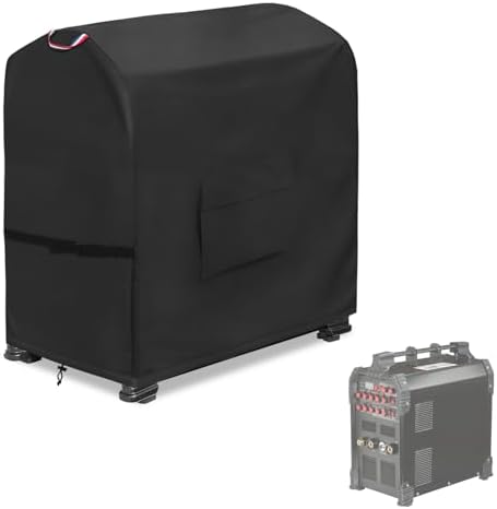 Premium Welding Machine Cover - Heavy Duty 600D Waterproof TIG225X TIG Welder Cover with Plush Liner (Black, 22'' L x 12.6'' W x 22'' H)