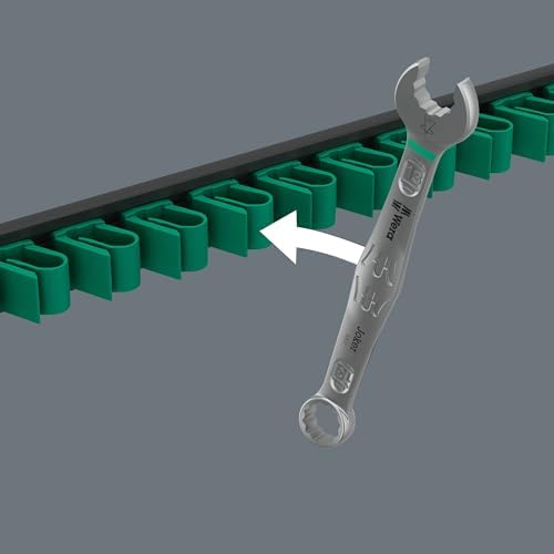 WERA - 05020234001-9641 Magnetic Rail 6003 Joker 2 Ring Spanner Set, 5 Pieces