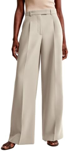 NIMIN Women Wide Leg Work Pants High Waisted Dress Trousers with Pockets