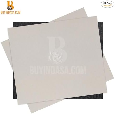 Indasa Rhynosoft Foam Sanding Pads - 4.5" x 5.5",Hook and Loop, 400 Grit, Plusline, Flexible, Tear-Resistant, Ideal for Automotive, Wood, & Finishing (Pack of 20 Pads)
