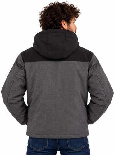Reebok Mens 3-in-1 Softshell Systems Weather Resistant Midweight Jacket