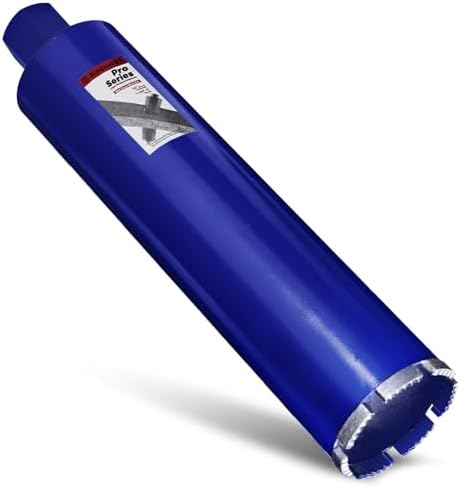 3-1/2 Inch Core Drill Bit for Concrete with Rebar - 14" Depth Core Bits, Wet Use, 1-1/4"-7 UNC, Upgraded Welded Teeth for Brick, Block, Masonry, Stucco, Alsphalt - Great for DIY & Pros (89mm)