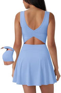 SUUKSESS Tennis Dress with Shorts Underneath Easy Peasy Athletic Dresses