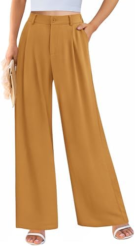 PRETTYGARDEN Women's Flowy Wide Leg Dress Pants