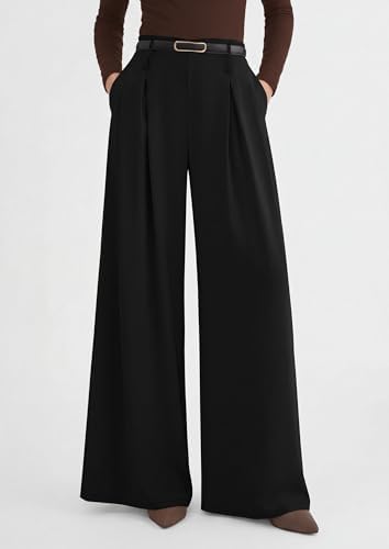 PRETTYGARDEN Womens Wide Leg Dress Pants Flowy Trousers