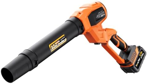Cordless Leaf Blower, Rotatable Design, 850CFM Airflow