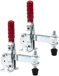 2pcs Welding Toggle Clamps with Rubber Tip, Iron Fixed Clamp for Woodworking and Welding Fixtures, Quick Release Workholding Device for Workshop Positioning