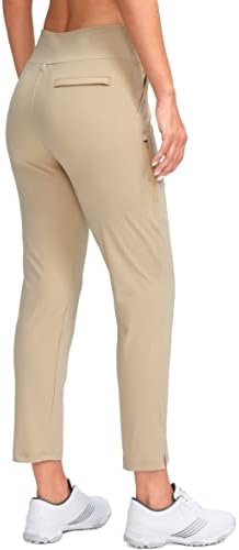 YYV Women's Golf Pants High Waist Stretch Ankle Pants with Pockets