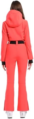 GSOU SNOW Womens Ski Suit One Piece Jumpsuit Snow Jacket Waterproof