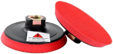 SHDIATOOL 4-Inch Backer Pad Backing pad of Foam Plastic Body with 5/8-Inch-11 Thread for Diamond Polishing Pads Pack of 2
