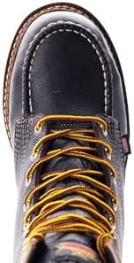 Thorogood American Heritage 8” Steel Toe Work Boots for Men - Full-Grain Leather with Moc Toe, Slip-Resistant Wedge Outsole, and Comfort Insole; EH Rated