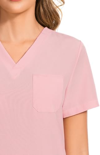 COZYFIT Scrubs for Women Set - Stretch V-Neck & Jogger Pant with 9 Pockets
