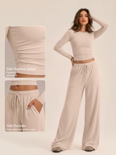 Trendy Queen Women's 2 Piece 2026 Fall Fashion Lounge Set with Pockets