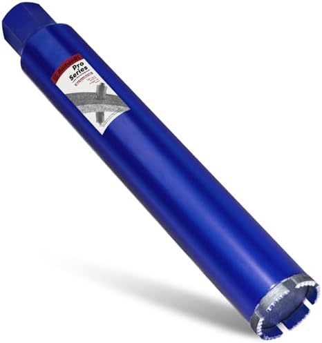 2-1/2 Inch Core Drill Bit for Concrete with Rebar - 14" Depth, 1-1/4"-7 UNC, Wet Use Coring Bit, Upgraded Welded Teeth for Brick, Block, Masonry, Stucco, Alsphalt - Great for DIY & Pros (63mm)