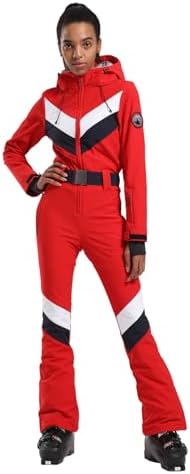 GSOU SNOW Womens Ski Suit One Piece Jumpsuit Snow Jacket Waterproof
