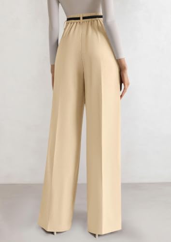 PRETTYGARDEN Women's Tailored Wide Leg Work Dress Pants