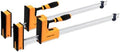 POWERTEC 71368 24-Inch Parallel Clamps for Woodworking | 90 Degree Heavy Duty Steel Bar Jaw Clamp Spreader Tool | 2PK