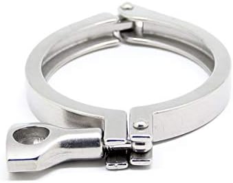 QiiMii 13MHHM Stainless Steel 304 Single Pin Heavy Duty Tri Clamp with Wing Nut for Ferrule TC 3"(3 Inch)