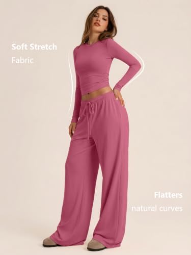 Trendy Queen Women's 2 Piece 2026 Fall Fashion Lounge Set with Pockets