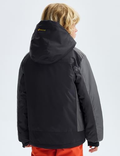GEMYSE Boy's Waterproof Ski Snow Jacket Fleece Kids Winter Coat with Hood