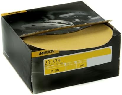 Mirka 23-379-180 6" No-Hole 180 Grit Adhesive Sanding Discs - 100 Pack