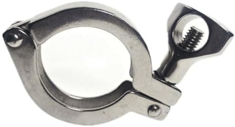 1pcs Heavy Duty Sanitary Stainless Steel Tri Clamp with Silicone Gasket- 304 Stainless Steel Quick Connection Device(233mm)
