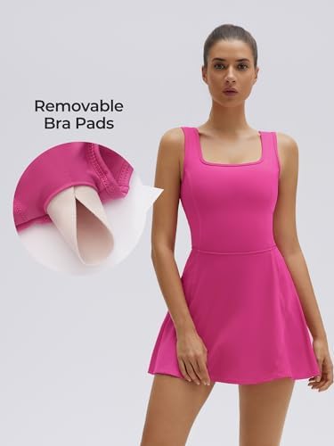 SUUKSESS Tennis Dress with Shorts Underneath Easy Peasy Athletic Dresses