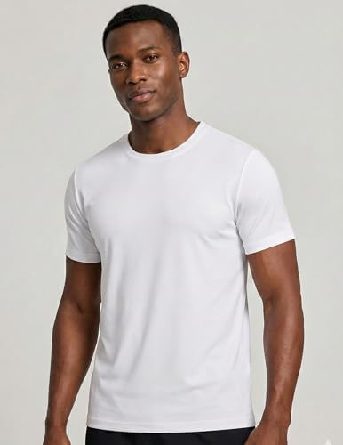 Liberty Imports 5 Pack Men's Active Quick Dry Crew Neck T Shirts