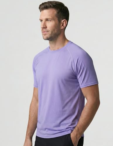 Liberty Imports 5 Pack Men's Active Quick Dry Crew Neck T Shirts