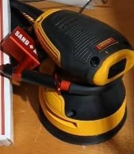 Sanding Solutions SAND+AID Extension Pole Attachment for 5-Inch Random Orbital Sanders, Vibration Reducing, Red, Hand Powered, Eliminates Back Pain When Sanding Decks or Floors