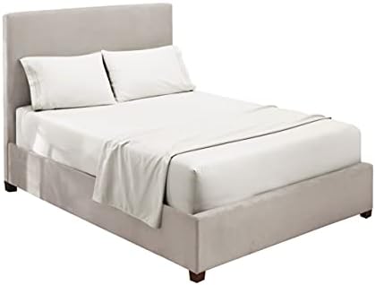 Hearth & Harbor Full XL Size Sheets - 4 Piece Bed Sheet Set, Hotel Luxury Double Brushed Bed Sheets - Extra Soft Bedding Sheets & Pillowcases, Full XL, White