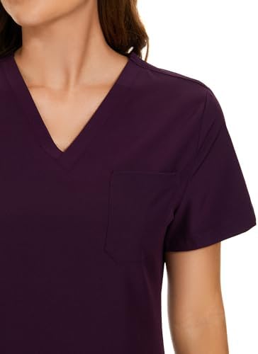 COZYFIT Scrubs for Women Set - Stretch V-Neck & Jogger Pant with 9 Pockets