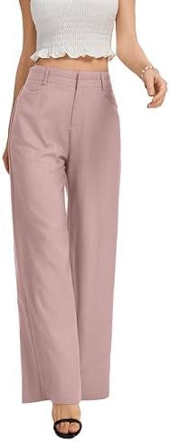 FUNYYZO Wide Leg Dress Pants for Women Work Slacks Business Casual Outfits
