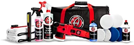 Adam's 12mm SK Pro Car Polisher Kit (16 Item) - Professional Buffer Polisher for Car Detailing & Scratch Repair - Includes Microfiber Towels, Polish, Compound, Pads, Tools, Carry Tote, & More