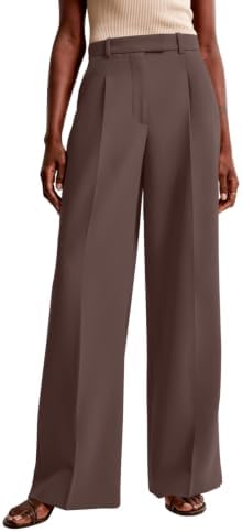 NIMIN Women Wide Leg Work Pants High Waisted Dress Trousers with Pockets