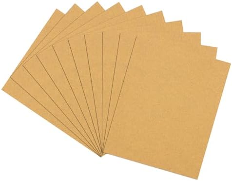 10 Pcs 60 Grit Sandpaper 9 x 11 Inch Sand Paper Alumina Gold